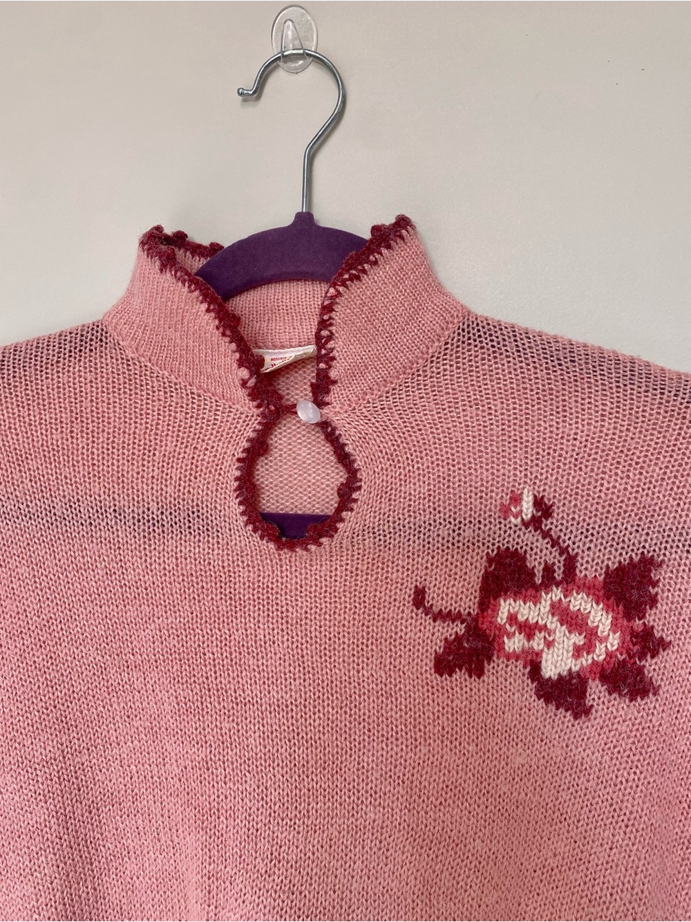 Vintage JrHi Rose Pink Mock Turtleneck